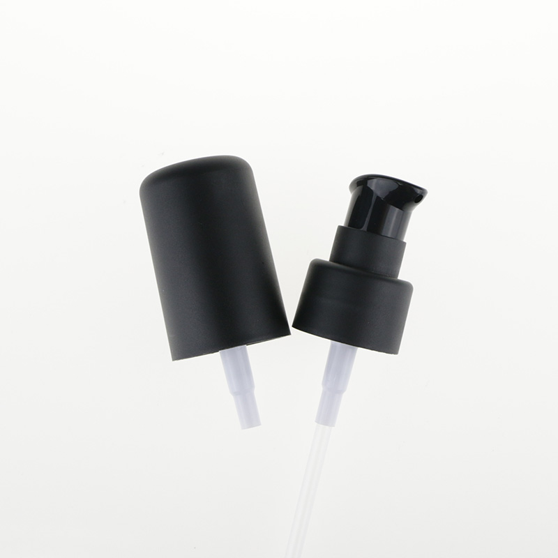 custom pp matte black cream dispenser lotion treatment pump plastic 20/410 cream pump