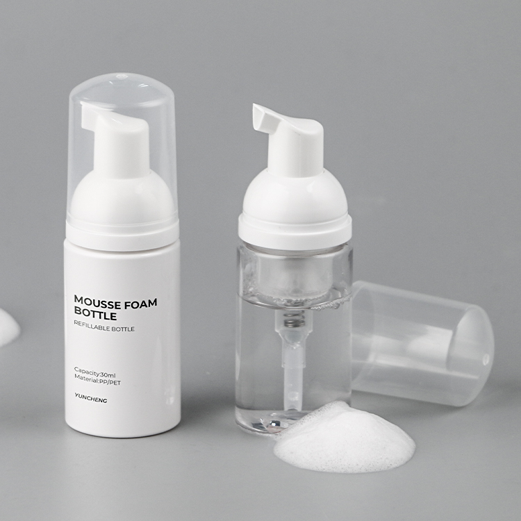 30ml Empty PET Plastic Liquid Soap Dispenser Facial Cleanser Mousse Foam Pump Bottle